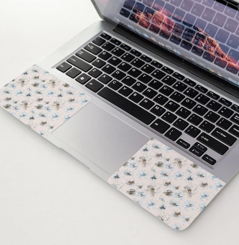 WINTOJO 11.6 13 13.3 14 15 15.6 inches Netbook Laptop Skin Sticker Decal Reusable Protector Cover Case for Laptop Notebook chromebook Blue Flowers W-NEK-57 - Image 3